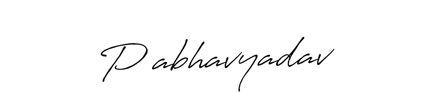 Also we have Pरabhavyadav name is the best signature style. Create professional handwritten signature collection using Antro_Vectra_Bolder autograph style. Pरabhavyadav signature style 7 images and pictures png