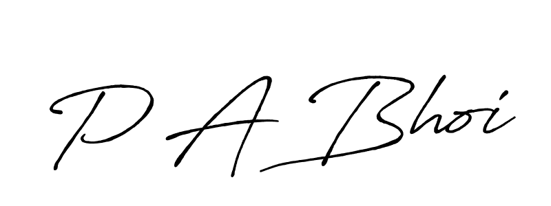 You should practise on your own different ways (Antro_Vectra_Bolder) to write your name (P A Bhoi) in signature. don't let someone else do it for you. P A Bhoi signature style 7 images and pictures png