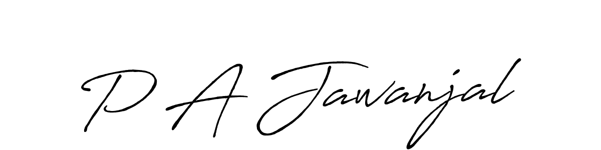 Use a signature maker to create a handwritten signature online. With this signature software, you can design (Antro_Vectra_Bolder) your own signature for name P A Jawanjal. P A Jawanjal signature style 7 images and pictures png