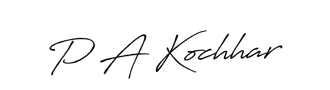 P A Kochhar stylish signature style. Best Handwritten Sign (Antro_Vectra_Bolder) for my name. Handwritten Signature Collection Ideas for my name P A Kochhar. P A Kochhar signature style 7 images and pictures png