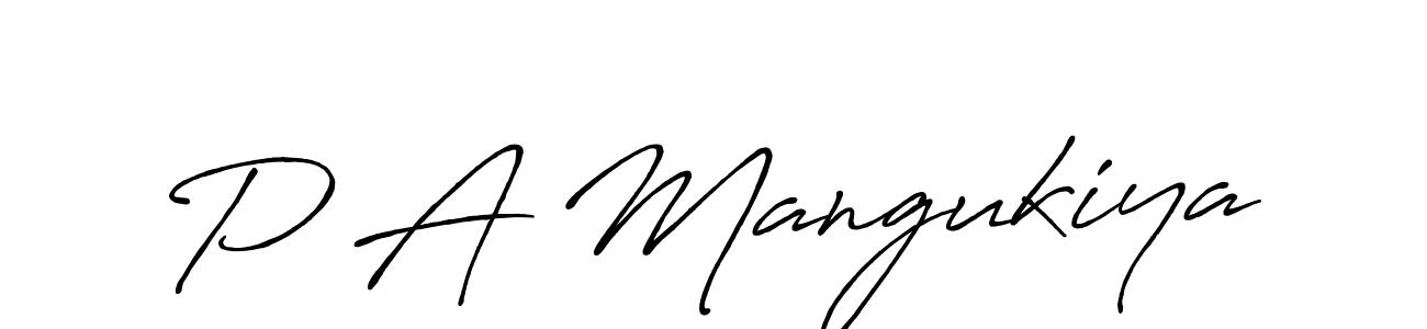 It looks lik you need a new signature style for name P A Mangukiya. Design unique handwritten (Antro_Vectra_Bolder) signature with our free signature maker in just a few clicks. P A Mangukiya signature style 7 images and pictures png