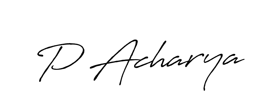 The best way (Antro_Vectra_Bolder) to make a short signature is to pick only two or three words in your name. The name P Acharya include a total of six letters. For converting this name. P Acharya signature style 7 images and pictures png