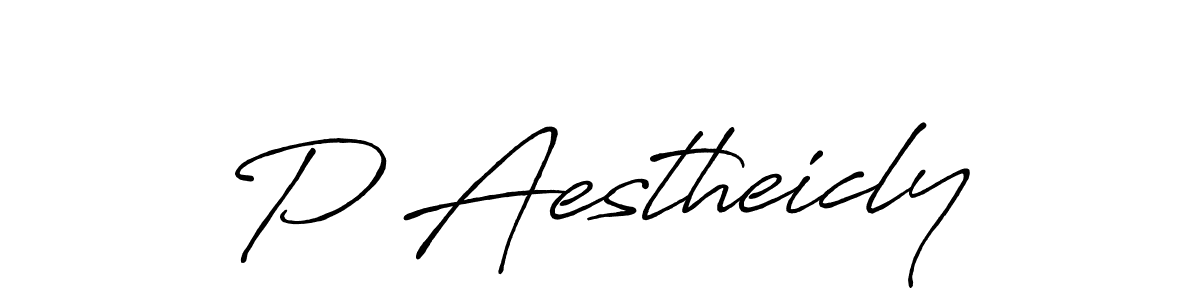 Make a beautiful signature design for name P Aestheicly. With this signature (Antro_Vectra_Bolder) style, you can create a handwritten signature for free. P Aestheicly signature style 7 images and pictures png