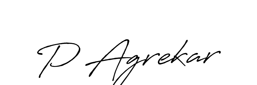 Also we have P Agrekar name is the best signature style. Create professional handwritten signature collection using Antro_Vectra_Bolder autograph style. P Agrekar signature style 7 images and pictures png