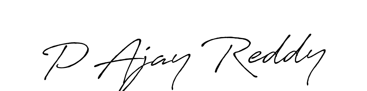 Design your own signature with our free online signature maker. With this signature software, you can create a handwritten (Antro_Vectra_Bolder) signature for name P Ajay Reddy. P Ajay Reddy signature style 7 images and pictures png