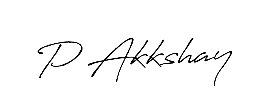 P Akkshay stylish signature style. Best Handwritten Sign (Antro_Vectra_Bolder) for my name. Handwritten Signature Collection Ideas for my name P Akkshay. P Akkshay signature style 7 images and pictures png