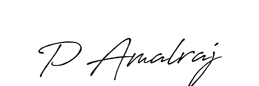 Make a beautiful signature design for name P Amalraj. With this signature (Antro_Vectra_Bolder) style, you can create a handwritten signature for free. P Amalraj signature style 7 images and pictures png