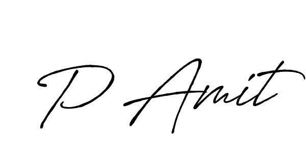 Make a beautiful signature design for name P Amit. With this signature (Antro_Vectra_Bolder) style, you can create a handwritten signature for free. P Amit signature style 7 images and pictures png