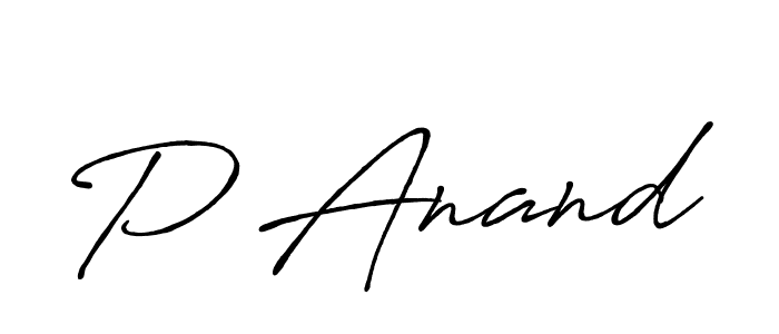 How to make P Anand name signature. Use Antro_Vectra_Bolder style for creating short signs online. This is the latest handwritten sign. P Anand signature style 7 images and pictures png