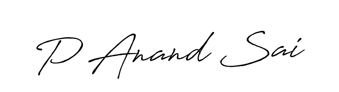 How to make P Anand Sai signature? Antro_Vectra_Bolder is a professional autograph style. Create handwritten signature for P Anand Sai name. P Anand Sai signature style 7 images and pictures png