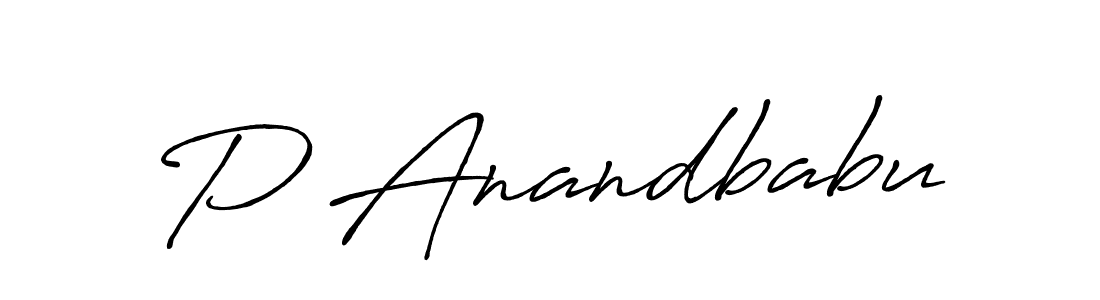 Use a signature maker to create a handwritten signature online. With this signature software, you can design (Antro_Vectra_Bolder) your own signature for name P Anandbabu. P Anandbabu signature style 7 images and pictures png