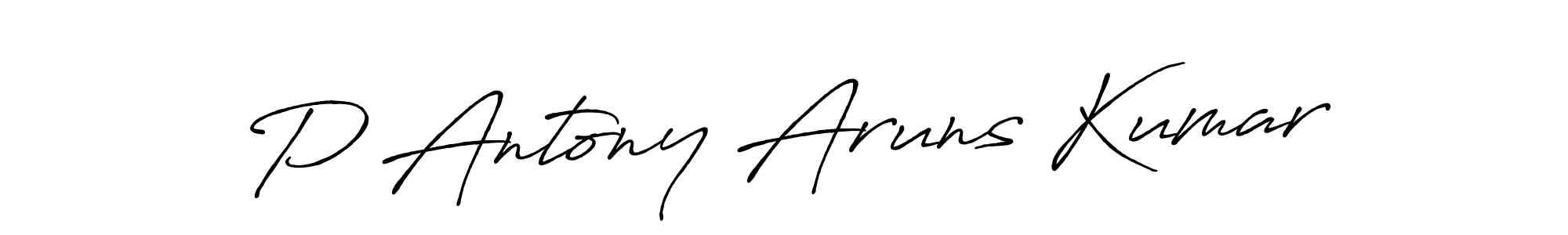Also You can easily find your signature by using the search form. We will create P Antony Aruns Kumar name handwritten signature images for you free of cost using Antro_Vectra_Bolder sign style. P Antony Aruns Kumar signature style 7 images and pictures png