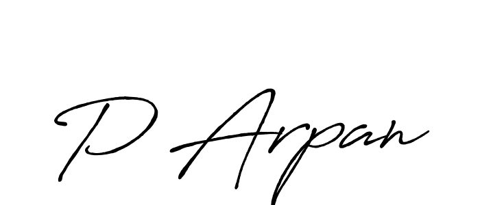 Use a signature maker to create a handwritten signature online. With this signature software, you can design (Antro_Vectra_Bolder) your own signature for name P Arpan. P Arpan signature style 7 images and pictures png