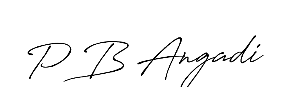 How to make P B Angadi signature? Antro_Vectra_Bolder is a professional autograph style. Create handwritten signature for P B Angadi name. P B Angadi signature style 7 images and pictures png