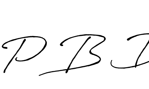 Design your own signature with our free online signature maker. With this signature software, you can create a handwritten (Antro_Vectra_Bolder) signature for name P B D. P B D signature style 7 images and pictures png