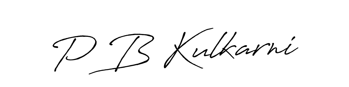 Use a signature maker to create a handwritten signature online. With this signature software, you can design (Antro_Vectra_Bolder) your own signature for name P B Kulkarni. P B Kulkarni signature style 7 images and pictures png