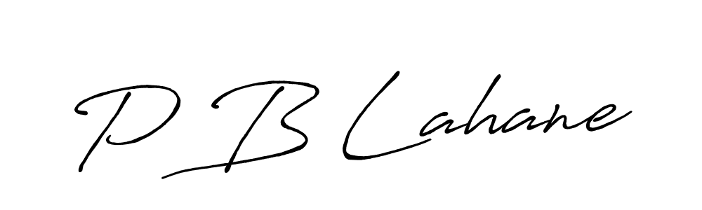 Create a beautiful signature design for name P B Lahane. With this signature (Antro_Vectra_Bolder) fonts, you can make a handwritten signature for free. P B Lahane signature style 7 images and pictures png