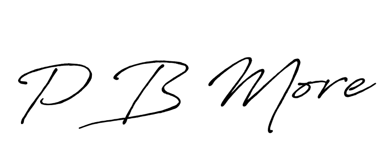 if you are searching for the best signature style for your name P B More. so please give up your signature search. here we have designed multiple signature styles  using Antro_Vectra_Bolder. P B More signature style 7 images and pictures png