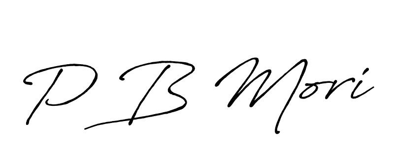 Also we have P B Mori name is the best signature style. Create professional handwritten signature collection using Antro_Vectra_Bolder autograph style. P B Mori signature style 7 images and pictures png