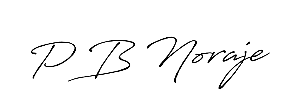 How to make P B Noraje signature? Antro_Vectra_Bolder is a professional autograph style. Create handwritten signature for P B Noraje name. P B Noraje signature style 7 images and pictures png