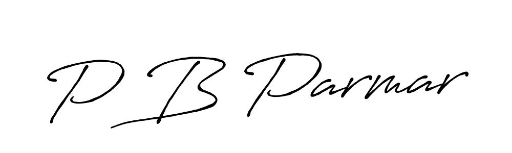 Use a signature maker to create a handwritten signature online. With this signature software, you can design (Antro_Vectra_Bolder) your own signature for name P B Parmar. P B Parmar signature style 7 images and pictures png
