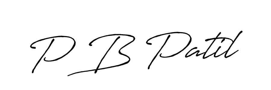 Use a signature maker to create a handwritten signature online. With this signature software, you can design (Antro_Vectra_Bolder) your own signature for name P B Patil. P B Patil signature style 7 images and pictures png