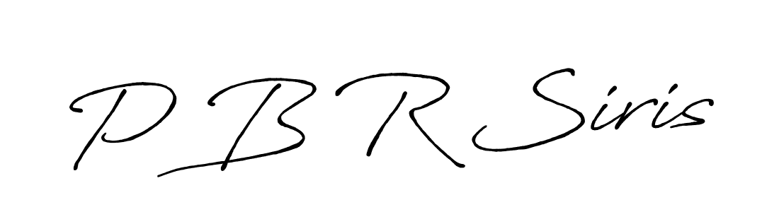 Design your own signature with our free online signature maker. With this signature software, you can create a handwritten (Antro_Vectra_Bolder) signature for name P B R Siris. P B R Siris signature style 7 images and pictures png