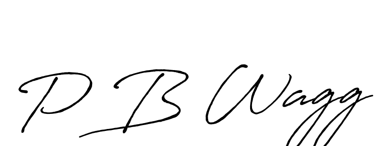 The best way (Antro_Vectra_Bolder) to make a short signature is to pick only two or three words in your name. The name P B Wagg include a total of six letters. For converting this name. P B Wagg signature style 7 images and pictures png