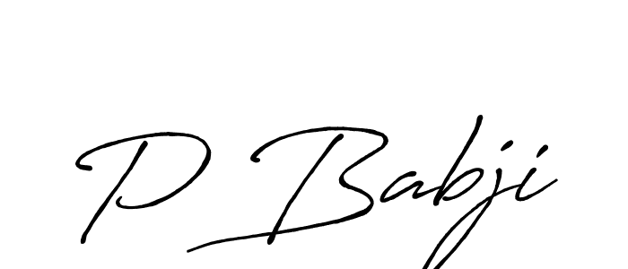 if you are searching for the best signature style for your name P Babji. so please give up your signature search. here we have designed multiple signature styles  using Antro_Vectra_Bolder. P Babji signature style 7 images and pictures png