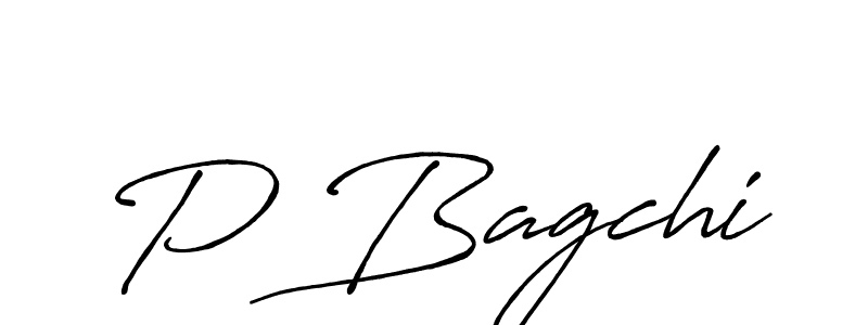 Use a signature maker to create a handwritten signature online. With this signature software, you can design (Antro_Vectra_Bolder) your own signature for name P Bagchi. P Bagchi signature style 7 images and pictures png