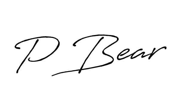 How to make P Bear signature? Antro_Vectra_Bolder is a professional autograph style. Create handwritten signature for P Bear name. P Bear signature style 7 images and pictures png