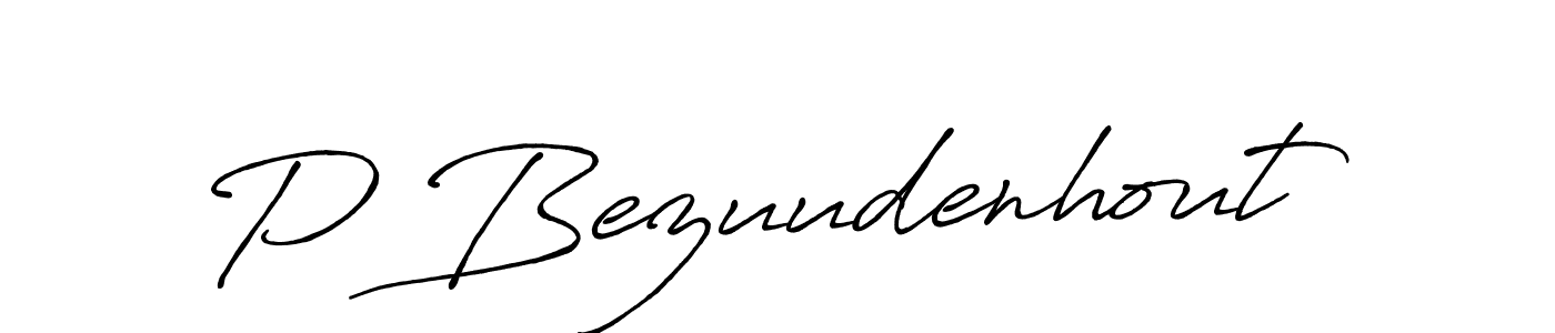 How to make P Bezuudenhout signature? Antro_Vectra_Bolder is a professional autograph style. Create handwritten signature for P Bezuudenhout name. P Bezuudenhout signature style 7 images and pictures png