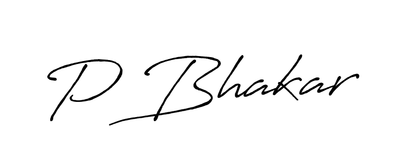 Also we have P Bhakar name is the best signature style. Create professional handwritten signature collection using Antro_Vectra_Bolder autograph style. P Bhakar signature style 7 images and pictures png