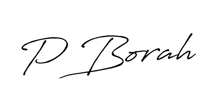 Design your own signature with our free online signature maker. With this signature software, you can create a handwritten (Antro_Vectra_Bolder) signature for name P Borah. P Borah signature style 7 images and pictures png