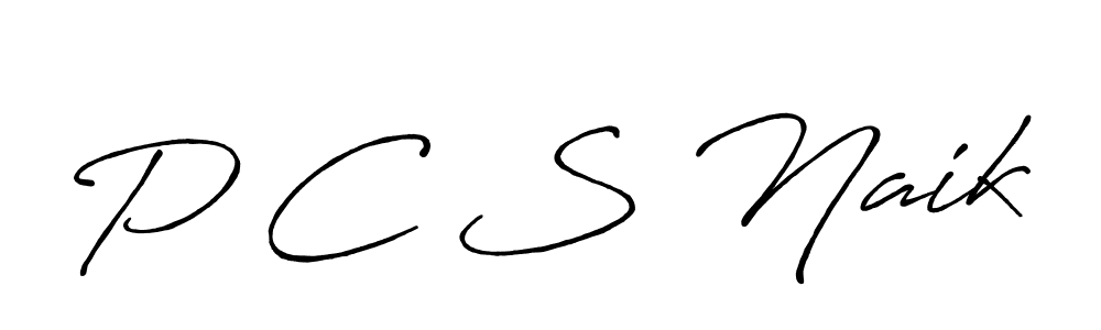 The best way (Antro_Vectra_Bolder) to make a short signature is to pick only two or three words in your name. The name P C S Naik include a total of six letters. For converting this name. P C S Naik signature style 7 images and pictures png