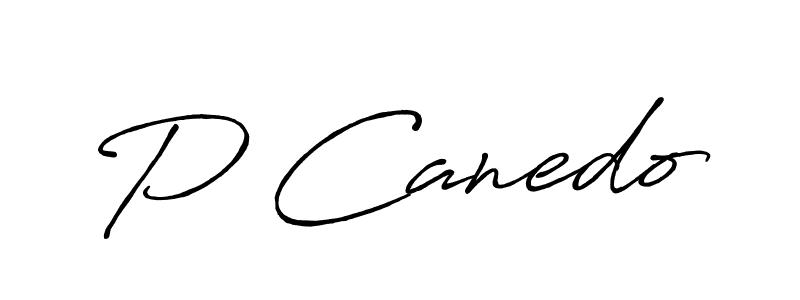 You should practise on your own different ways (Antro_Vectra_Bolder) to write your name (P Canedo) in signature. don't let someone else do it for you. P Canedo signature style 7 images and pictures png