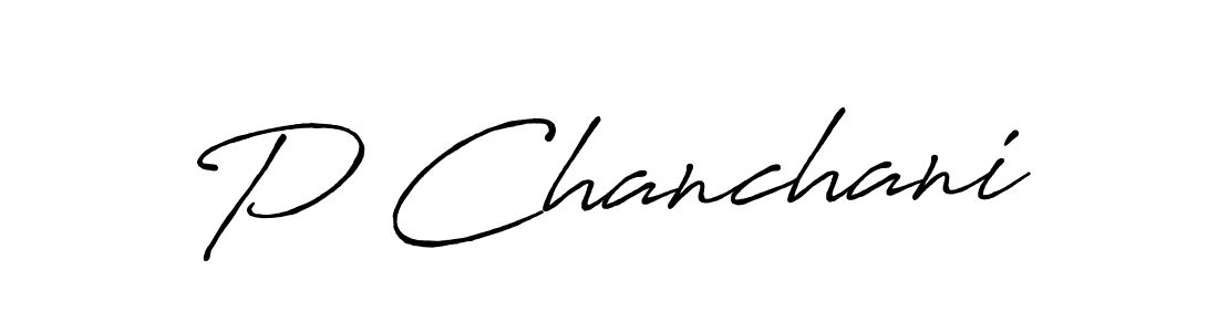 How to make P Chanchani signature? Antro_Vectra_Bolder is a professional autograph style. Create handwritten signature for P Chanchani name. P Chanchani signature style 7 images and pictures png