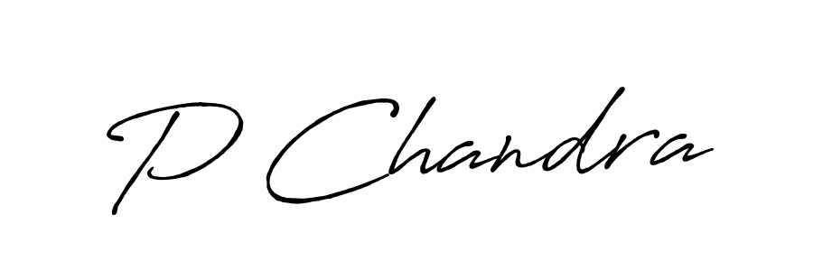 Design your own signature with our free online signature maker. With this signature software, you can create a handwritten (Antro_Vectra_Bolder) signature for name P Chandra. P Chandra signature style 7 images and pictures png