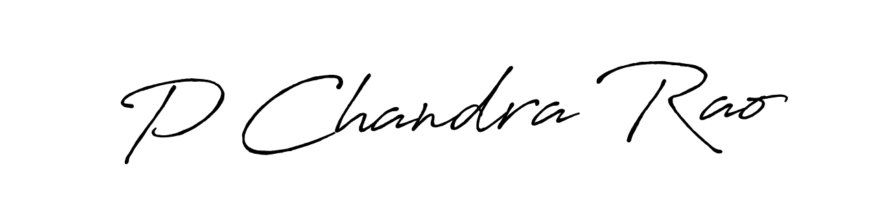 How to make P Chandra Rao name signature. Use Antro_Vectra_Bolder style for creating short signs online. This is the latest handwritten sign. P Chandra Rao signature style 7 images and pictures png