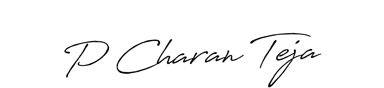 P Charan Teja stylish signature style. Best Handwritten Sign (Antro_Vectra_Bolder) for my name. Handwritten Signature Collection Ideas for my name P Charan Teja. P Charan Teja signature style 7 images and pictures png