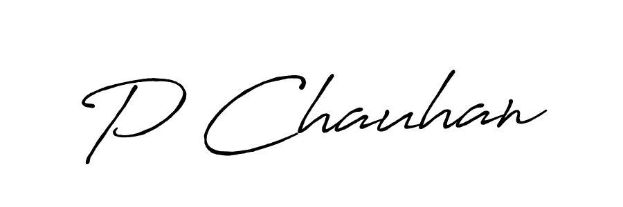 How to make P Chauhan signature? Antro_Vectra_Bolder is a professional autograph style. Create handwritten signature for P Chauhan name. P Chauhan signature style 7 images and pictures png