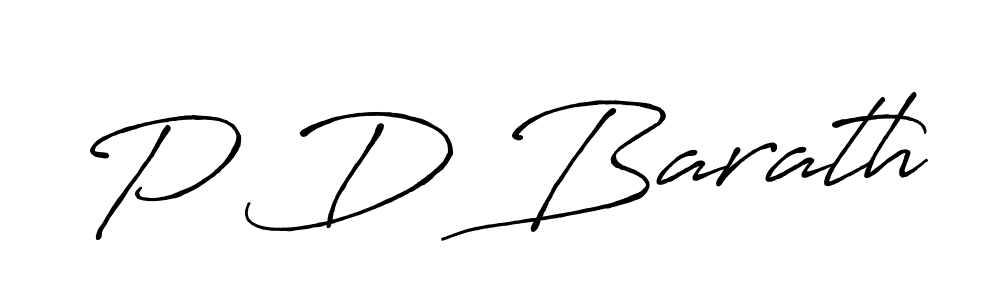 Design your own signature with our free online signature maker. With this signature software, you can create a handwritten (Antro_Vectra_Bolder) signature for name P D Barath. P D Barath signature style 7 images and pictures png