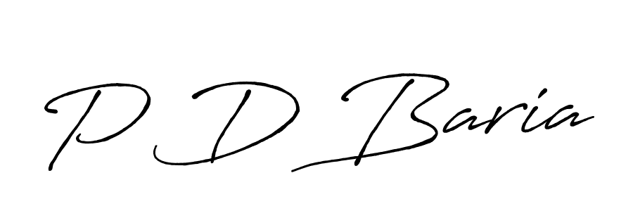 Make a beautiful signature design for name P D Baria. With this signature (Antro_Vectra_Bolder) style, you can create a handwritten signature for free. P D Baria signature style 7 images and pictures png