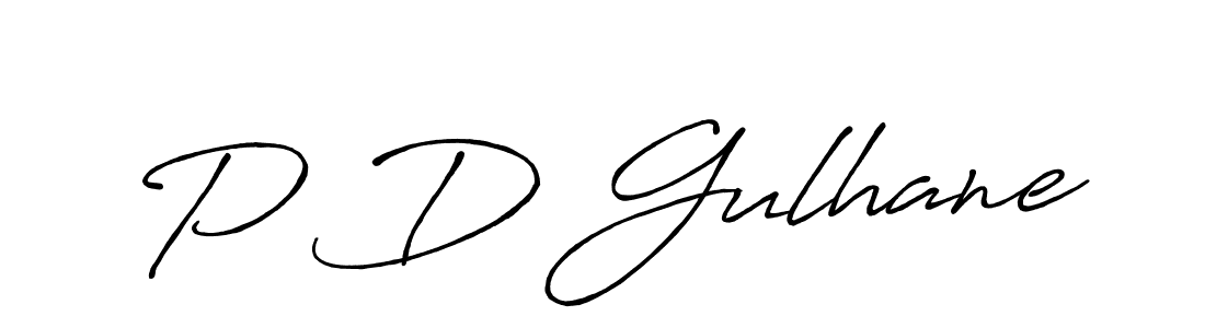 Use a signature maker to create a handwritten signature online. With this signature software, you can design (Antro_Vectra_Bolder) your own signature for name P D Gulhane. P D Gulhane signature style 7 images and pictures png