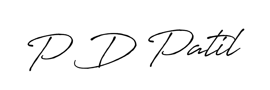 Also we have P D Patil name is the best signature style. Create professional handwritten signature collection using Antro_Vectra_Bolder autograph style. P D Patil signature style 7 images and pictures png
