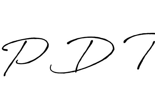 Design your own signature with our free online signature maker. With this signature software, you can create a handwritten (Antro_Vectra_Bolder) signature for name P D R. P D R signature style 7 images and pictures png