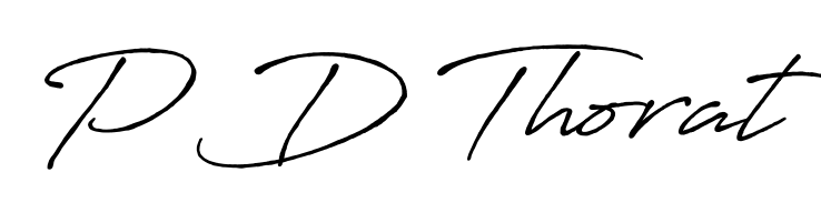 Create an unforgettable impression when signing with P D Thorat name styled in Antro_Vectra_Bolder typography. 100% free online generator. P D Thorat signature style 7 images and pictures png