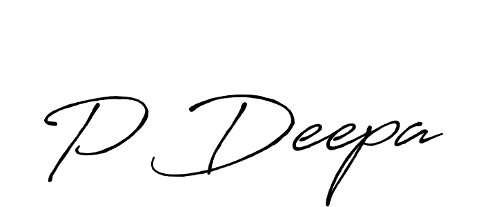 Design your own signature with our free online signature maker. With this signature software, you can create a handwritten (Antro_Vectra_Bolder) signature for name P Deepa. P Deepa signature style 7 images and pictures png