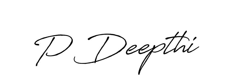 Design your own signature with our free online signature maker. With this signature software, you can create a handwritten (Antro_Vectra_Bolder) signature for name P Deepthi. P Deepthi signature style 7 images and pictures png