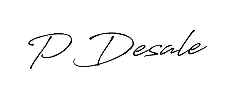 How to make P Desale signature? Antro_Vectra_Bolder is a professional autograph style. Create handwritten signature for P Desale name. P Desale signature style 7 images and pictures png